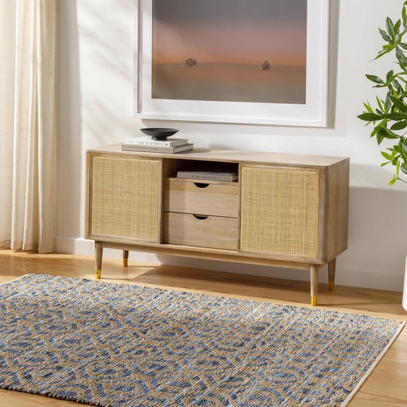 Livabliss Area Rugs for Living Room, 5x7 Jean Modern Tan Rug, Bedroom Dining Room Home Decor Stain Resistant Carpet (5' x 7'6")