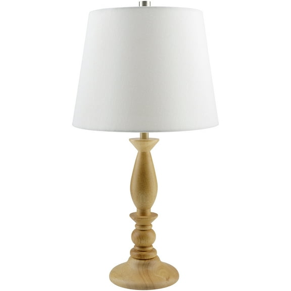 Livabliss Kauri Modern Accent Table Lamp, 22-inch, Beige with White Shade