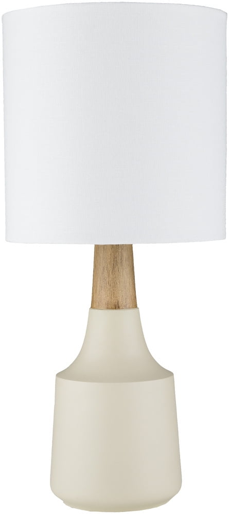 Kent 18-inch Ivory and Natural Table Lamp with White Linen Shade