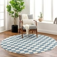 thumbnail image 1 of Livabliss Lillian Check Machine Washable Indoor Area Rug, Blue ,9'2" x 12'4", 1 of 6
