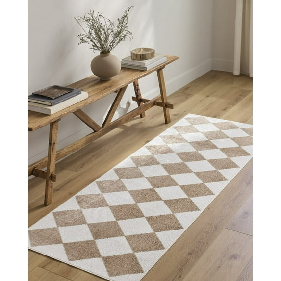 Livabliss Washable Rugs for Living Room, 2x4 Lillian Modern Off-White Area Rug, Bedroom Dining Room Home Decor Stain Resistant Carpet (2'2" x 3'9")
