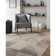 thumbnail image 1 of Livabliss Washable Rugs for Living Room, 7x9 Lillian Modern Brown Area Rug, Bedroom Dining Room Home Decor Stain Resistant Carpet (6'7" x 9'), 1 of 7
