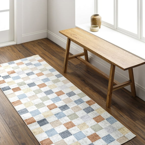 Livabliss Washable Rugs for Living Room, 3x7 Lillian Modern Oatmeal Runner Area Rug, Bedroom Dining Room Home Decor Stain Resistant Carpet (2'7" x 7'3" Runner)