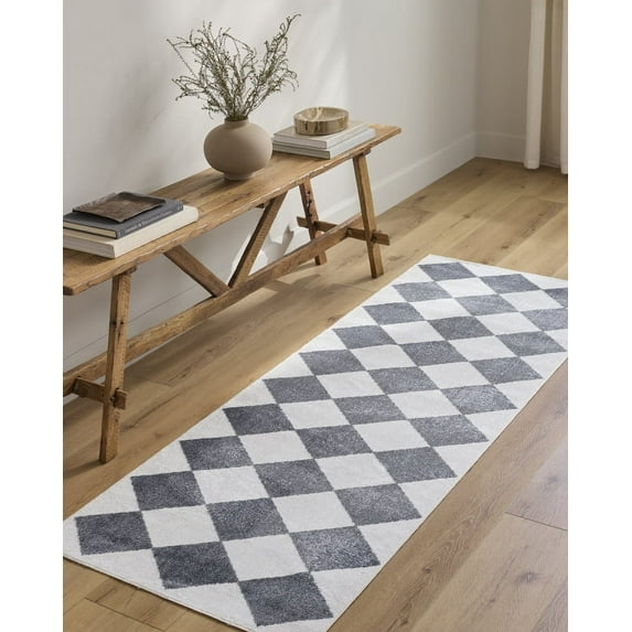 Livabliss Washable Rugs for Living Room, 3x7 Lillian Modern Off-White Runner Area Rug, Bedroom Dining Room Home Decor Stain Resistant Carpet (2'7" x 7'3" Runner)