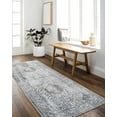 thumbnail image 1 of Livabliss Washable Rugs for Living Room, 2x3 Lillian Traditional Charcoal Area Rug, Bedroom Dining Room Home Decor Stain Resistant Carpet (2' x 2'11"), 1 of 7