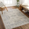 thumbnail image 1 of Livabliss Washable Rugs for Living Room, 7ft Round Lillian Traditional Oatmeal Round Area Rug, Bedroom Dining Room Home Decor Stain Resistant Carpet (6'7" x 6'7"), 1 of 9
