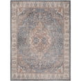 thumbnail image 1 of Livabliss Washable Rugs for Living Room, 7x9 Lillian Traditional Gray Area Rug, Bedroom Dining Room Home Decor Stain Resistant Carpet (6'7" x 9'), 1 of 4