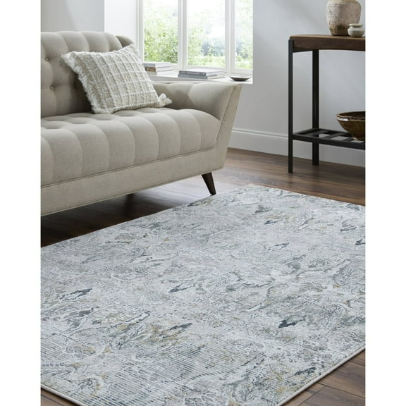 Livabliss Area Rugs for Living Room, 5x7 Lorenz Traditional Ivory Rug, Bedroom Dining Room Home Decor Stain Resistant Carpet (5'3" x 7')