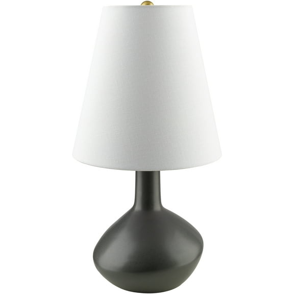 Livabliss Magico Global Accent Table Lamp, 19-inch, Gray with White Shade