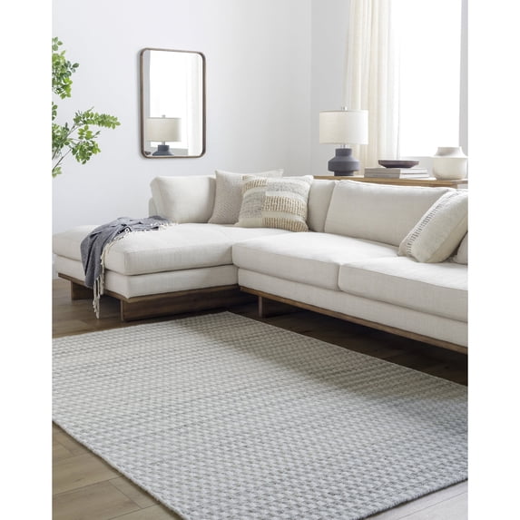 Livabliss Wool Rugs for Living Room, 2x3 Mardin Cottage Ivory Area Rug, Bedroom Dining Room Home Decor Handmade Carpet (2' x 3')