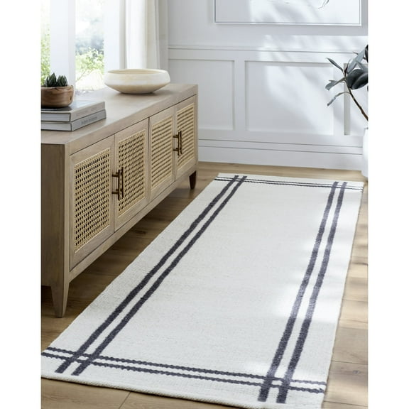 Livabliss Wool Rugs for Living Room, 8x10 Mardin Cottage Ivory Area Rug, Bedroom Dining Room Home Decor Handmade Carpet (8' x 10')