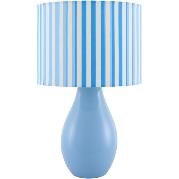 Livabliss Melbu Modern Accent Table Lamp, 15-inch, Blue