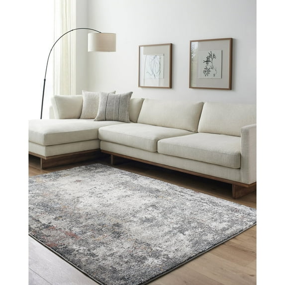 Livabliss Area Rugs for Living Room, 5x7 Merengue Modern Light Brown Rug, Bedroom Dining Room Home Decor Stain Resistant Carpet (5'3" x 7')