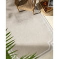 thumbnail image 1 of Livabliss Miami Beach Modern Border Outdoor Area Rug, 9'2" x 12', Beige/White, 1 of 7