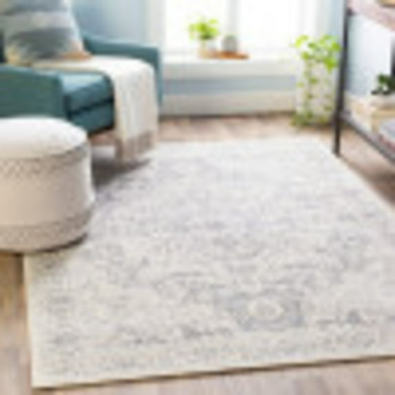 Livabliss Monaco Vintage Medallion Area Rug,2' x 2'11",Grey