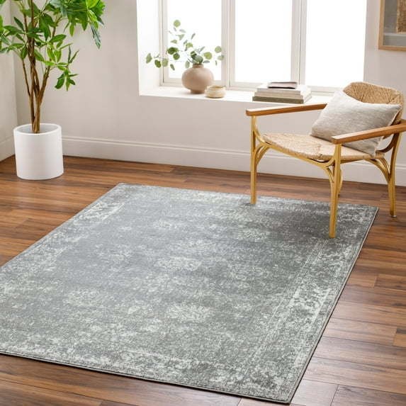 Livabliss Monte Carlo Indoor indoor area rug, 6'11" x 9', Charcoal