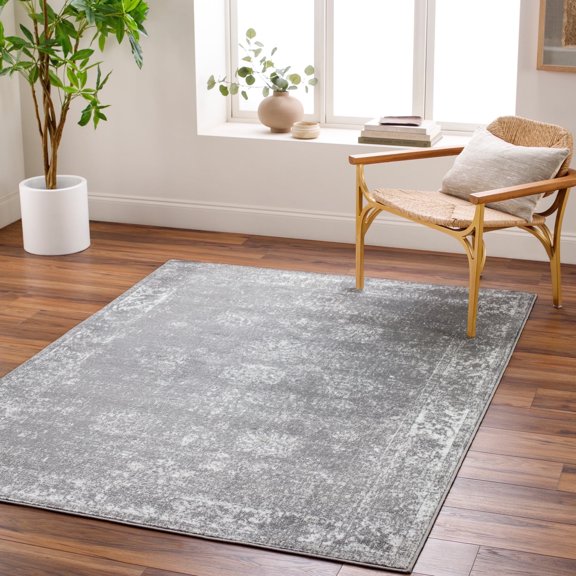 Livabliss Area Rugs for Living Room, 9x12 Monte Carlo Traditional Charcoal Rug, Bedroom Dining Room Home Decor Stain Resistant Carpet (8'10" x 12')