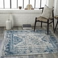 thumbnail image 1 of Livabliss Area Rugs for Living Room, 7ft Round Monte Carlo Traditional Blue Square Rug, Bedroom Dining Room Home Decor Stain Resistant Carpet (6'7" x 6'7"), 1 of 10