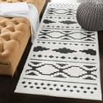 thumbnail image 1 of Livabliss Moroccan Shag Global Runner Area Rug,2'7" x 7'3",White, 1 of 9