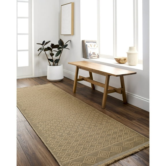 Livabliss Washable Rugs for Living Room, 2x4 Mystery Cottage Tan Area Rug, Bedroom Dining Room Home Decor Stain Resistant Carpet (27" x 45")