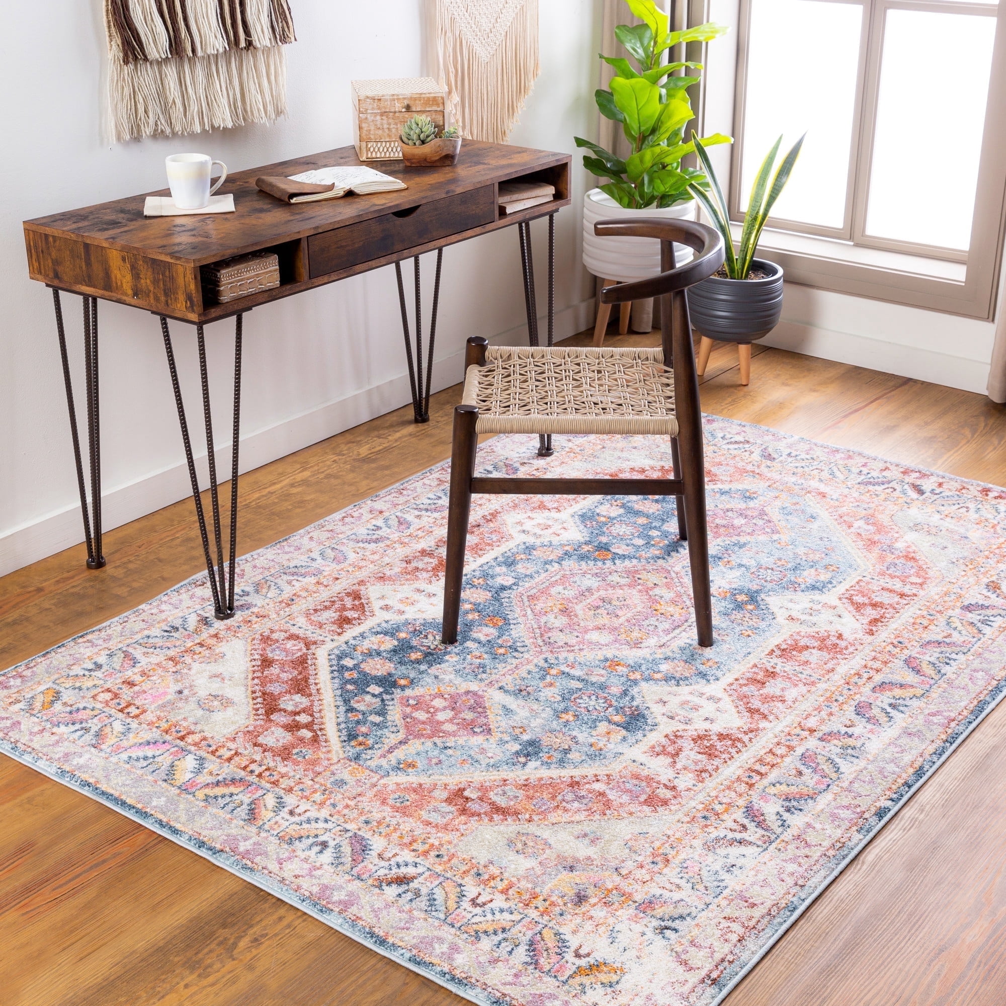 Livabliss New Mexico Rustic Medallion Area Rug,7'10