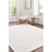 Livabliss Area Rugs for Living Room, 5x7 Nomadic Modern Cream Rug, Bedroom Dining Room Home Decor Stain Resistant Carpet 53" x 7