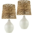 thumbnail image 1 of Livabliss Pabu Traditional Accent Table Lamp, 19-inch, Cream with Brown Shade, 1 of 5