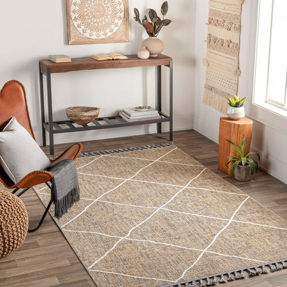 Livabliss Palermo Global Bohemian Area Rug,9'2" x 12',Brown/Grey
