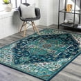 thumbnail image 1 of Livabliss Area Rugs for Living Room, 8x11 Paramount Traditional Blue Rug, Bedroom Dining Room Home Decor Stain Resistant Carpet (7'10" x 11'2"), 1 of 8