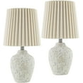 thumbnail image 1 of Livabliss Pines Traditional Accent Table Lamp, 19-inch, Beige with Wheat Shade (Set of 2), 1 of 5