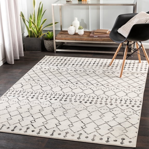 Livabliss Pisa Global Tribal Area Rug,4'3" x 5'7",Ivory