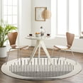 thumbnail image 1 of Livabliss Area Rugs for Living Room, 7ft Round Pisa Modern Black Round Rug, Bedroom Dining Room Home Decor Stain Resistant Carpet (6'7" x 6'7"), 1 of 9