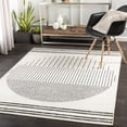 thumbnail image 1 of Livabliss Area Rugs for Living Room, 8x10 Pisa Modern Black Rug, Bedroom Dining Room Home Decor Stain Resistant Carpet (7'10" x 10'), 1 of 9