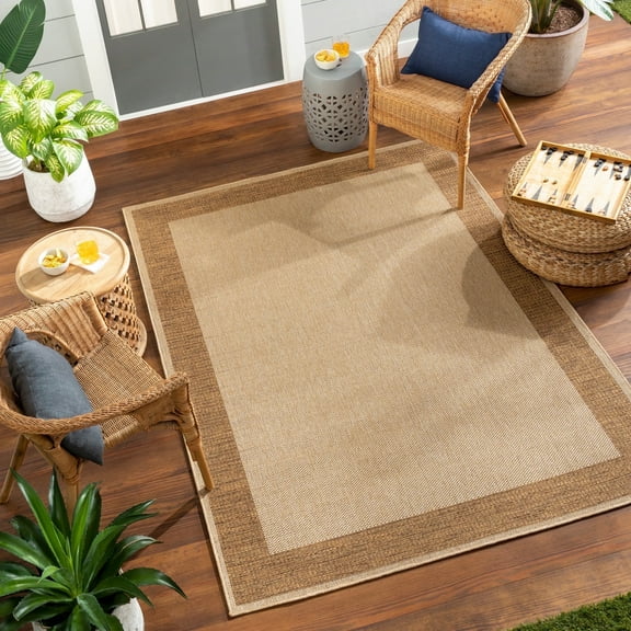 Livabliss Pismo Beach Modern Indoor/Outdoor Area Rug,2' x 2'11",Tan