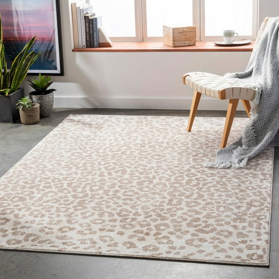 Livabliss Area Rugs for Living Room, 9x12 Positano Modern Brown Rug, Bedroom Dining Room Home Decor Stain Resistant Carpet (8'10" x 12')