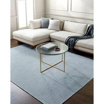 Livabliss Quebec Modern Washable Area Rug,5'3" x 7',Gray/Blue