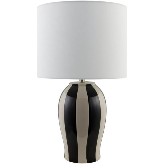 Livabliss Rethel Modern Accent Table Lamp, 22-inch, Dark Blue with White Shade