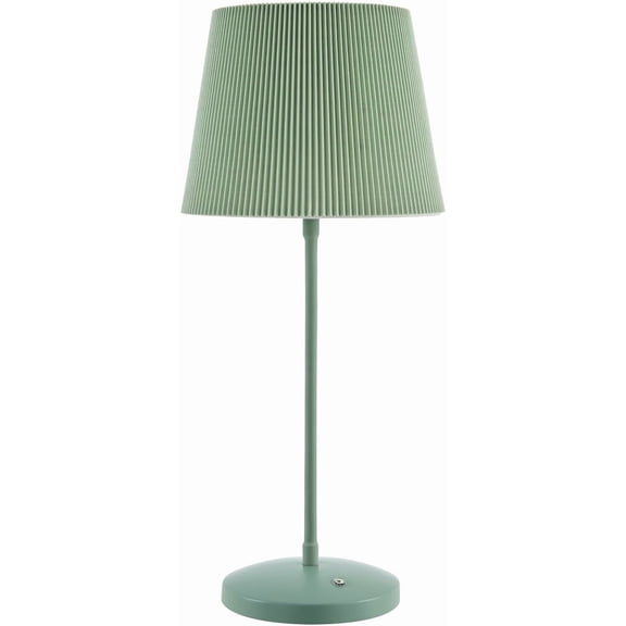 Livabliss Rigel Portable Table Lamp, 21-inch, Sage/Green with Grass Green Shade