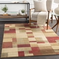 thumbnail image 1 of Livabliss Area Rugs for Living Room, 4x5 Riley Modern Brown Rug, Bedroom Dining Room Home Decor Stain Resistant Carpet (3'11" x 5'3"), 1 of 7