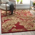 thumbnail image 1 of Livabliss Area Rugs for Living Room, 9ft Round Riley Traditional Red Round Rug, Bedroom Dining Room Home Decor Stain Resistant Carpet (7'10" x 7'10"), 1 of 7