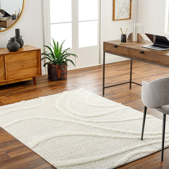 Livabliss Rodos Modern Area Rug,6'7" x 9',Ivory