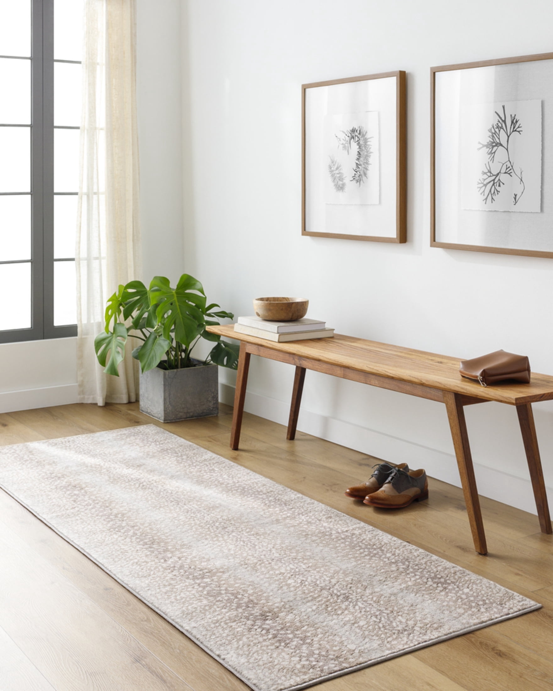 Livabliss Roma Antelope Print Runner Area Rug,2'7" x 10',Lt Grey/Tan - Walmart.com