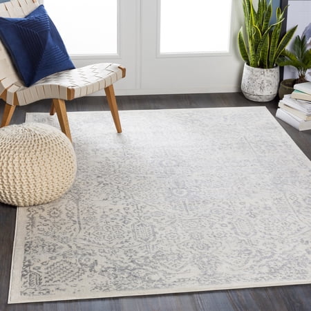 Livabliss Roma Medallion Indoor Area Rug, Light Gray ,9' x 12'3"