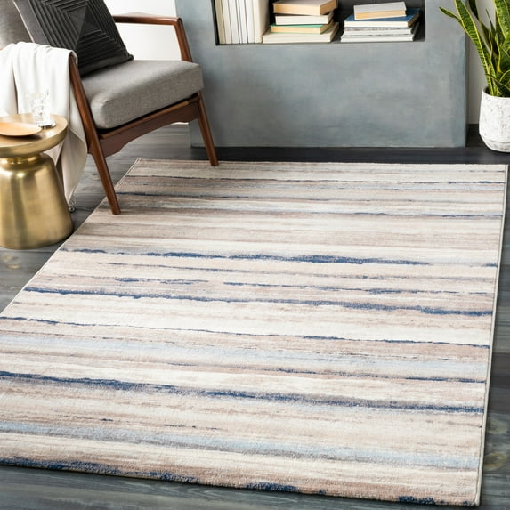 Livabliss Roma Modern Abstract Area Rug,7'10" x 10',Blue/Grey