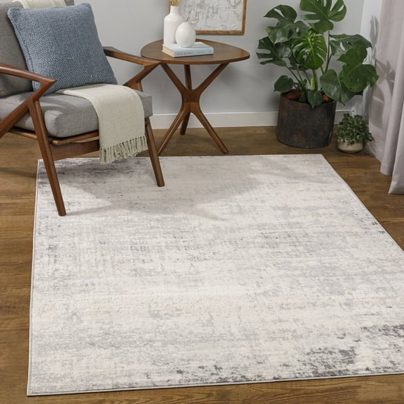 Livabliss Area Rugs for Living Room, 8x10 Roma Modern Gray Rug, Bedroom Dining Room Home Decor Stain Resistant Carpet (7'10" x 10')