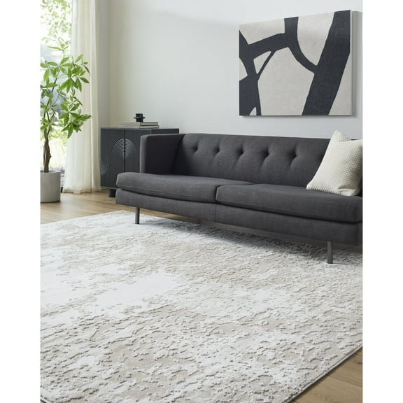 Livabliss Area Rugs for Living Room, 5x7 Siyah Modern Oatmeal Rug, Bedroom Dining Room Home Decor Stain Resistant Carpet (5'3" x 7')