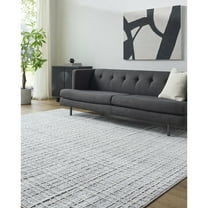 Livabliss Area Rugs for Living Room, 5x7 Siyah Modern Light Slate Rug, Bedroom Dining Room Home Decor Stain Resistant Carpet (5'3" x 7')