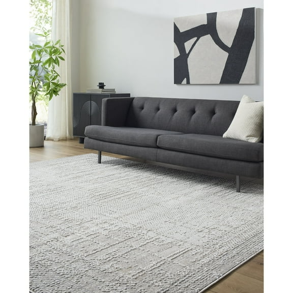 Livabliss Area Rugs for Living Room, 8x10 Siyah Modern Oatmeal Rug, Bedroom Dining Room Home Decor Stain Resistant Carpet (7'10" x 10')