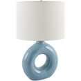 thumbnail image 1 of Livabliss Solara Cottage Accent Table Lamp, 25-inch, Blue with White Shade, 1 of 5