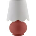 thumbnail image 1 of Livabliss Stella Diminuta Cottage Accent Table Lamp, 13-inch, Brick with White Scalloped Shade, 1 of 5